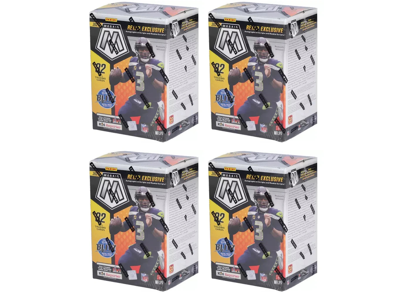 2021 Panini Mosaic Football Fanatics Exclusive Blaster Box 4x Lot