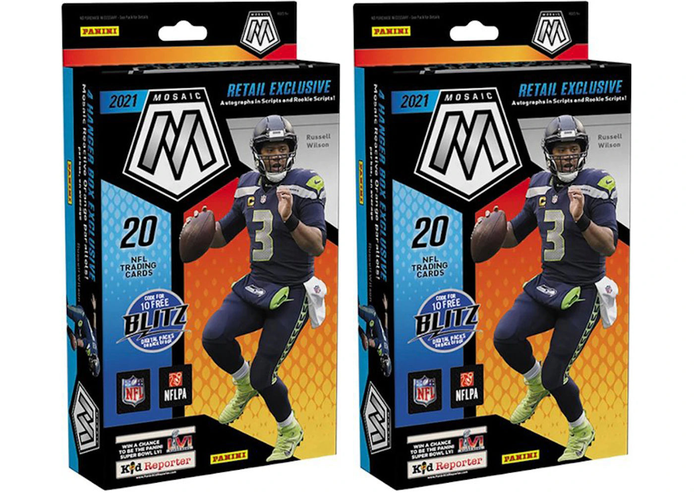 2021 Panini Mosaic Football Hanger Box (Retail Exclusive) 2x Lot