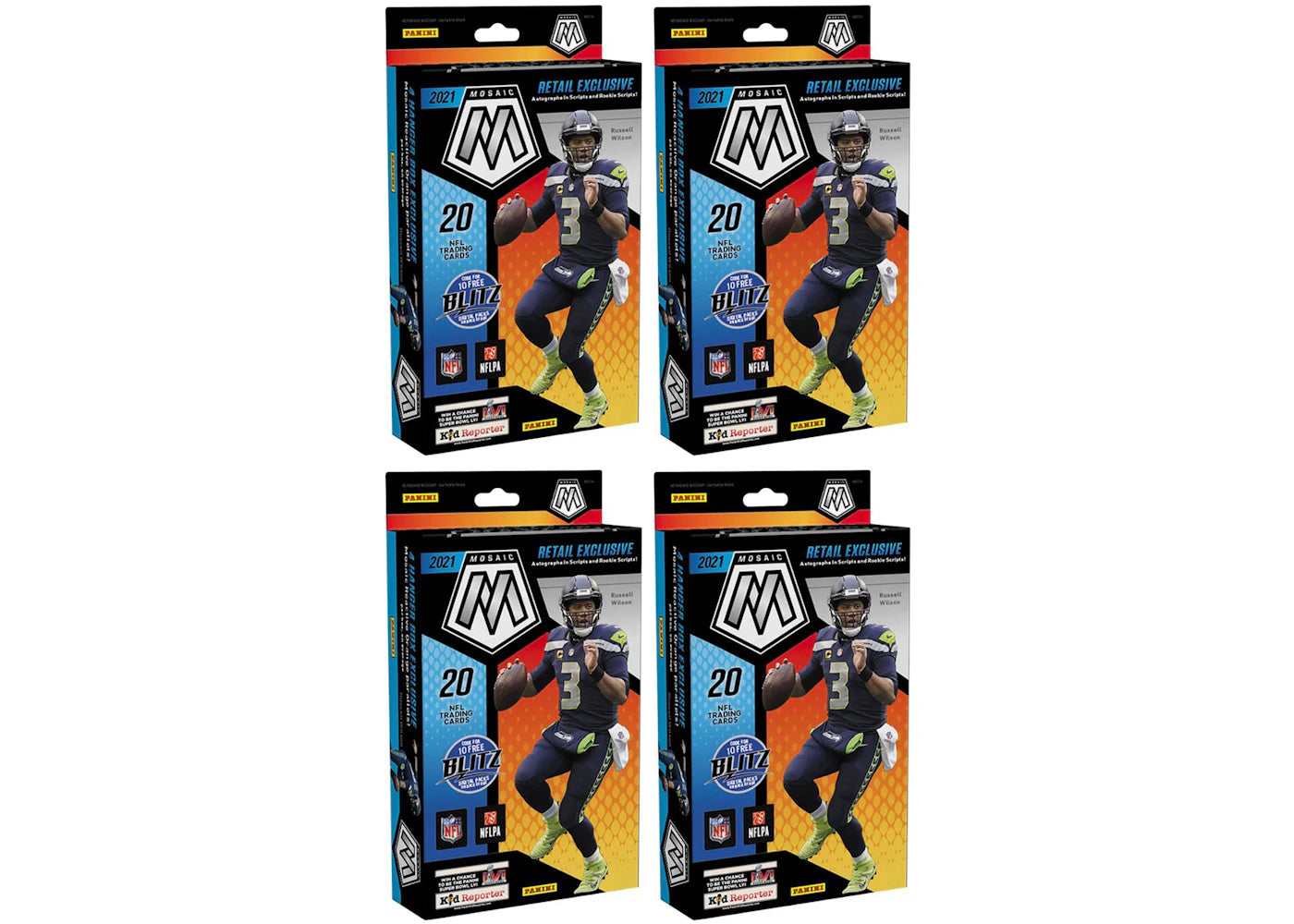 2021 Panini Mosaic Football Hanger Box (Retail Exclusive) 4x Lot