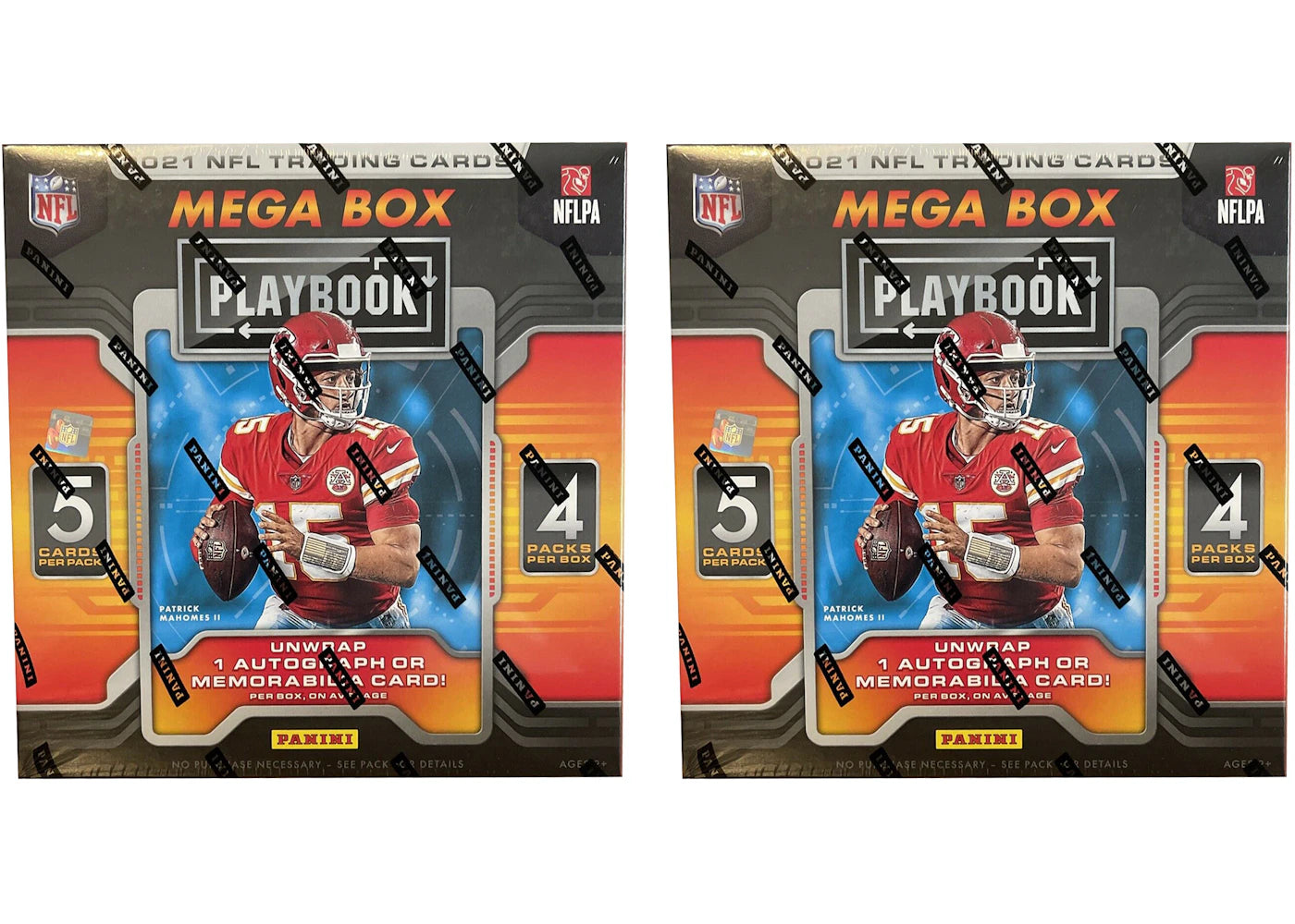 2021 Panini Playbook Football Mega Box (Orange Parallels) 2x Lot