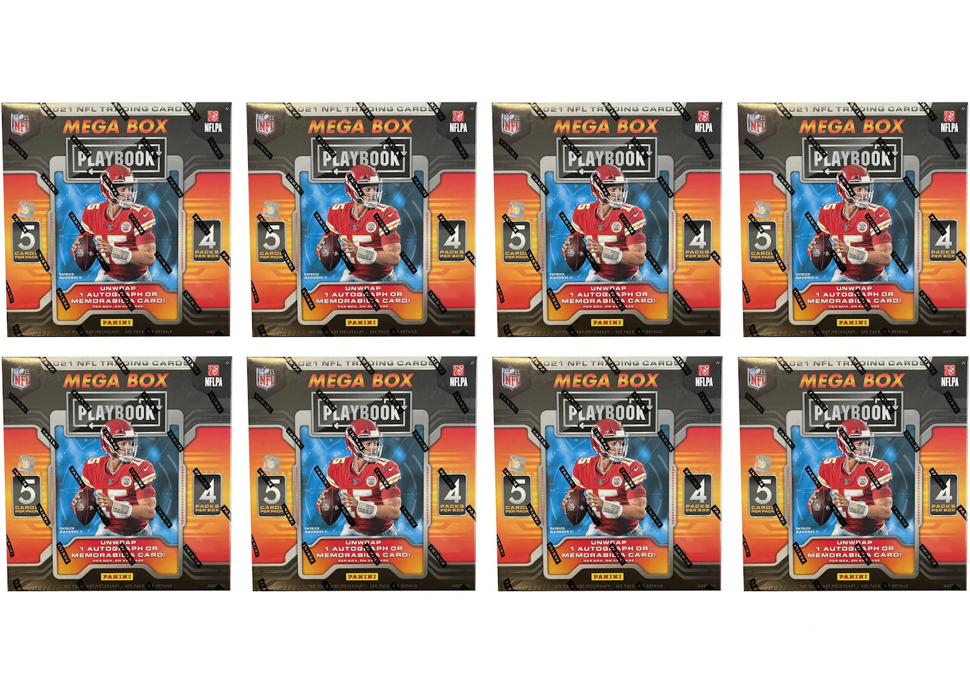 2021 Panini Playbook Football Mega Box (Orange Parallels) 8x Lot