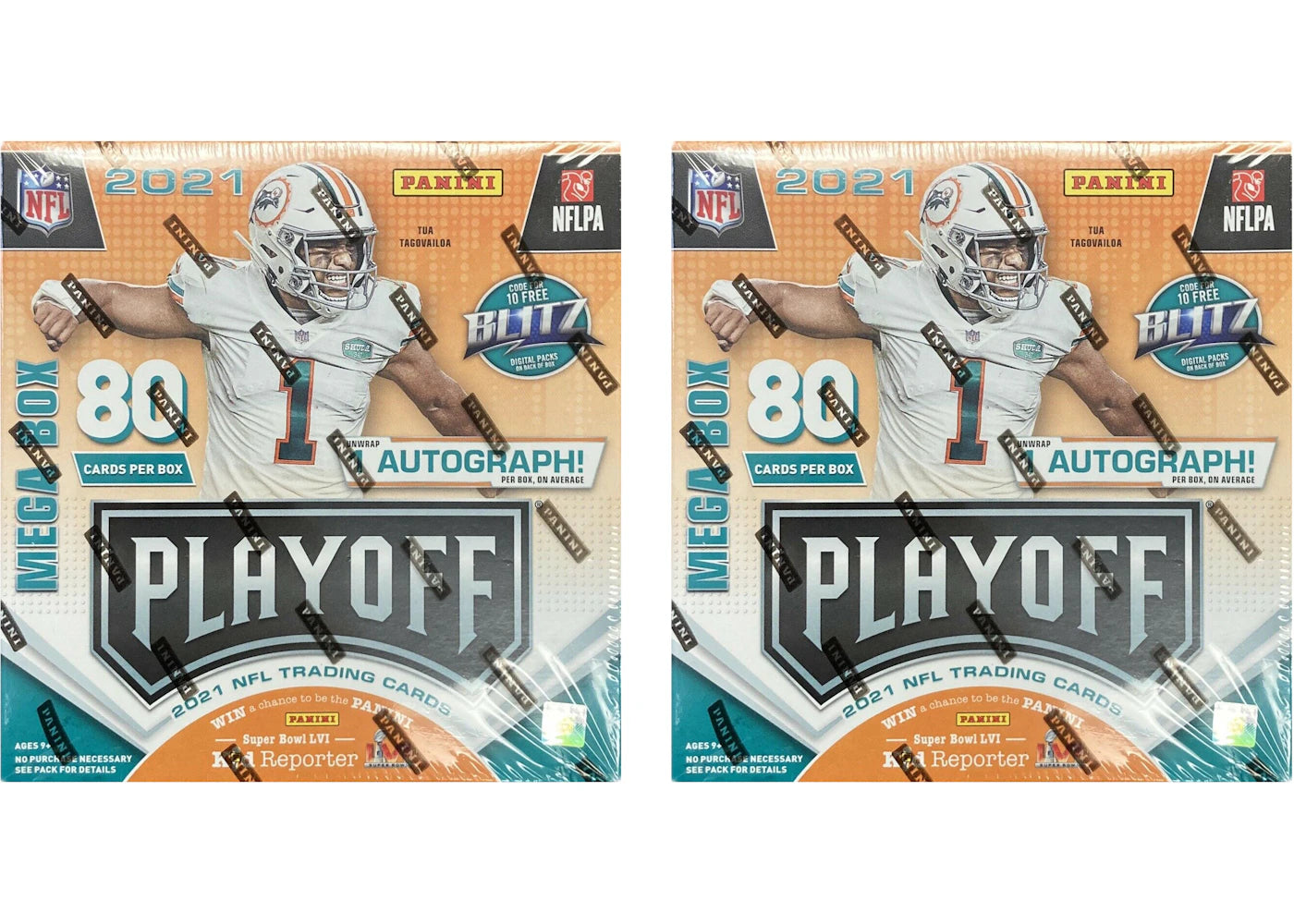 2021 Panini Playoff Football Mega Box 2x Lot
