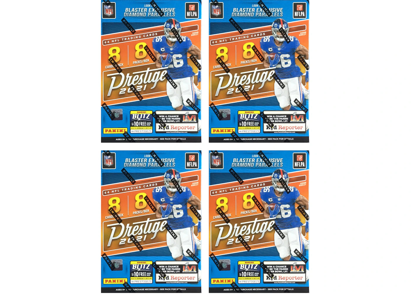 2021 Panini Prestige Football Blaster Box 4x Lot