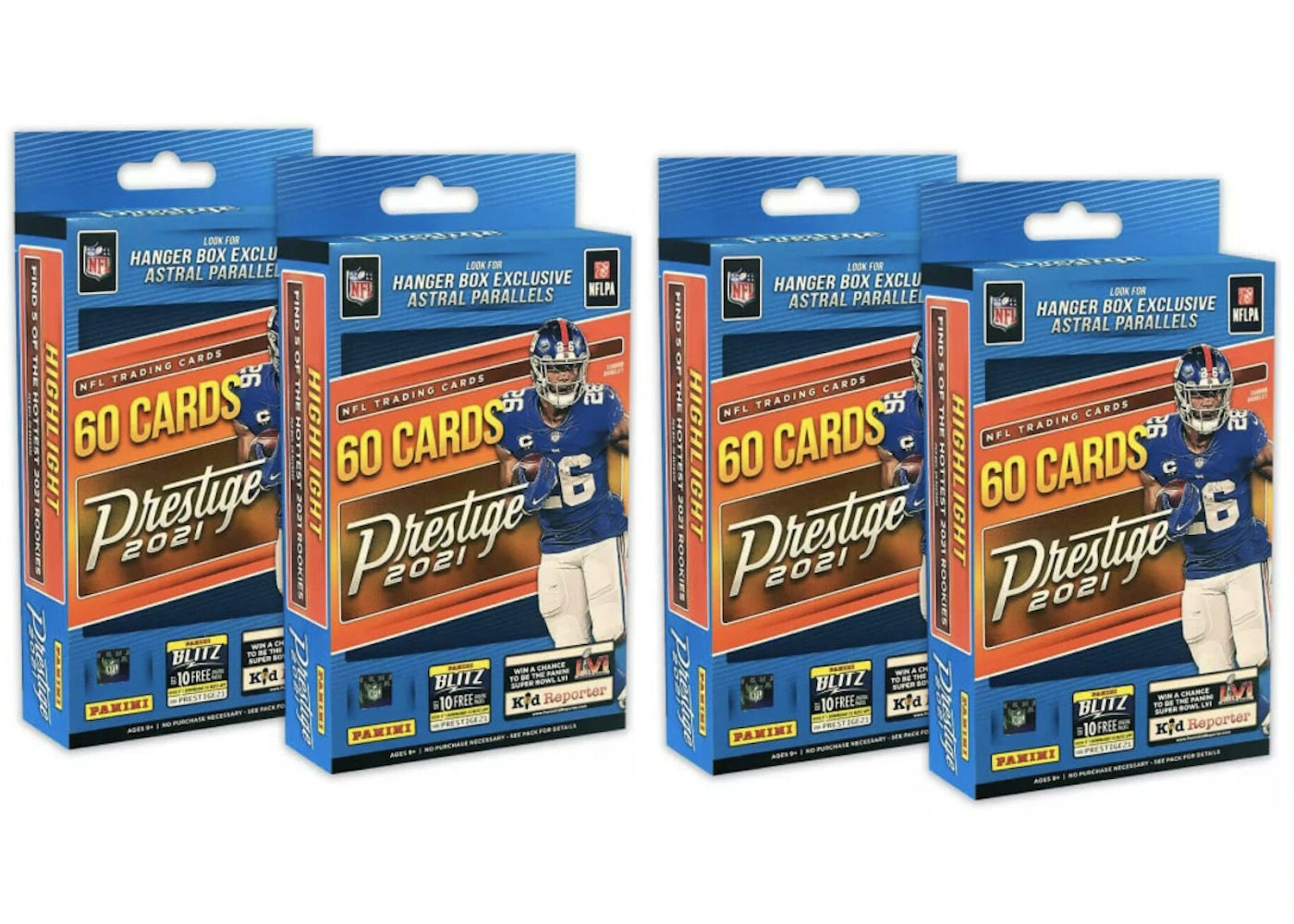 2021 Panini Prestige Football Hanger Box 4x Lot