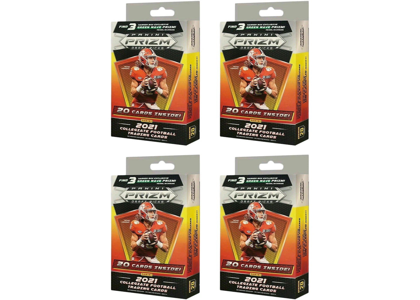 2021 Panini Prizm Draft Picks College Football Hanger Box (Green Wave Prizm) 4x Lot