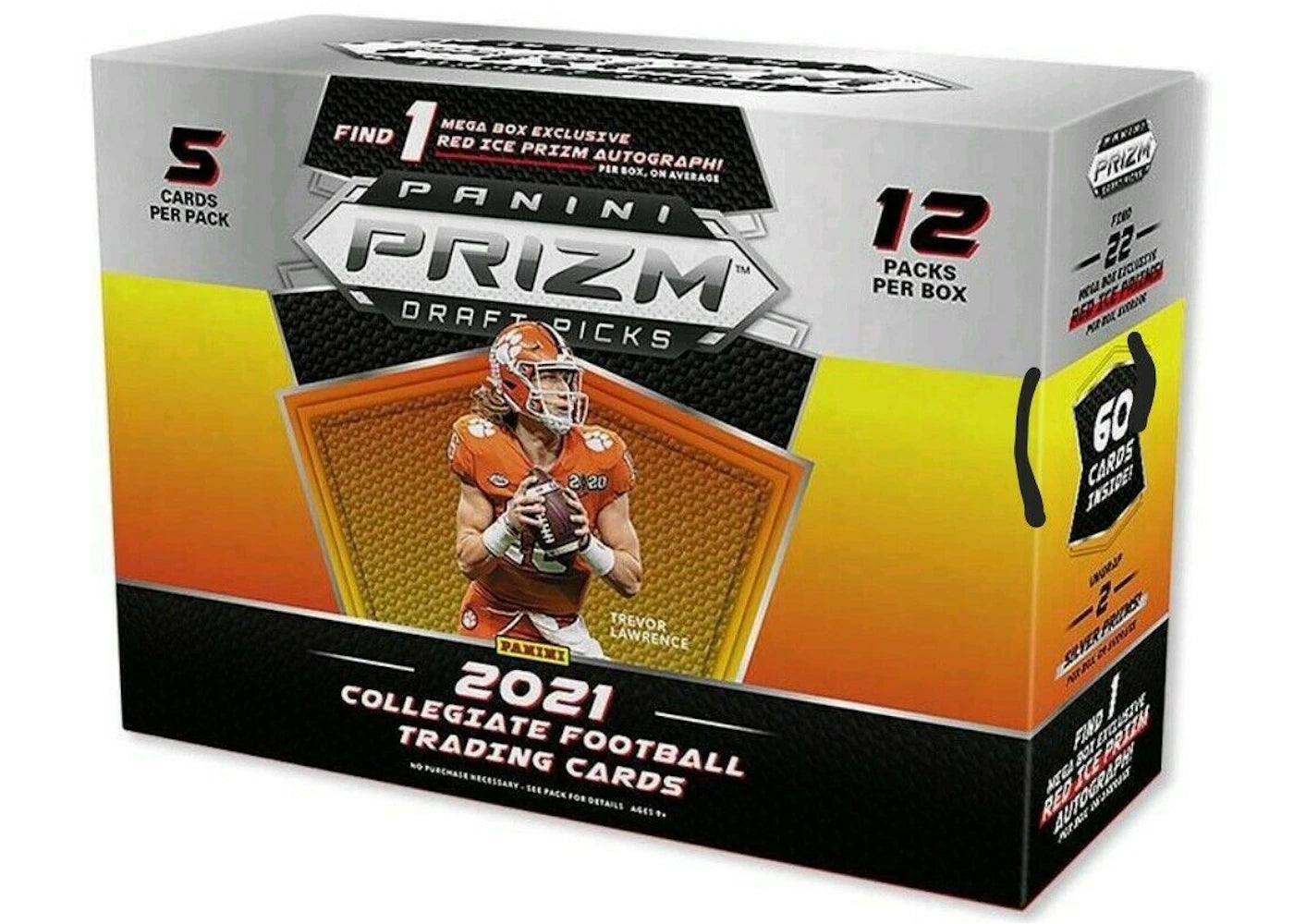 2021 Panini Prizm Draft Picks College Football Mega Box (Red Ice Prizm)