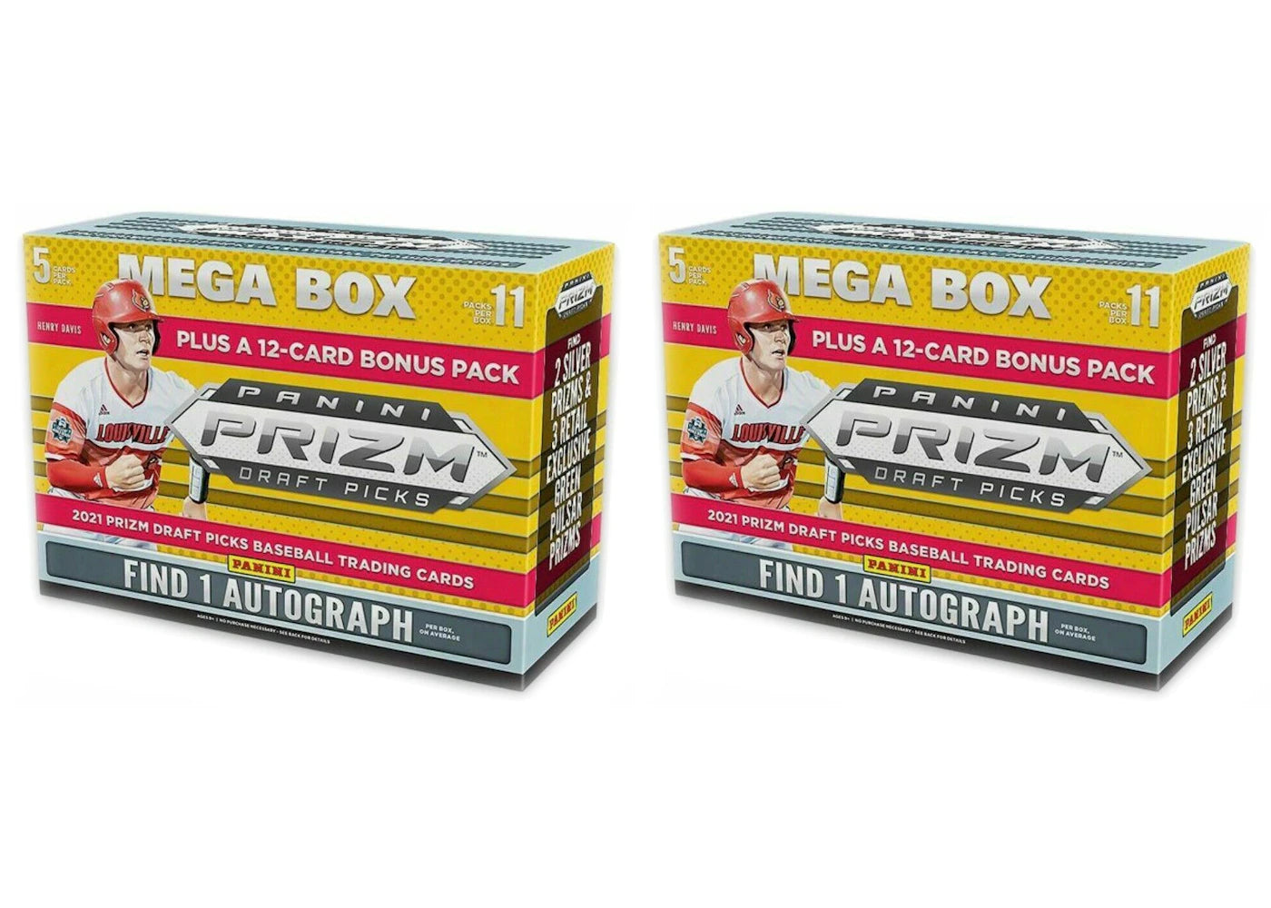 2021 Panini Prizm Draft Picks Collegiate Baseball Mega Box (Target) 2x Lot