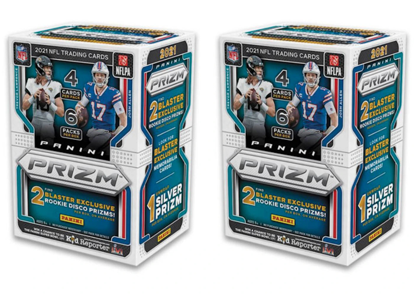 2021 Panini Prizm Football Blaster Box (Disco Prizms) 2x Lot