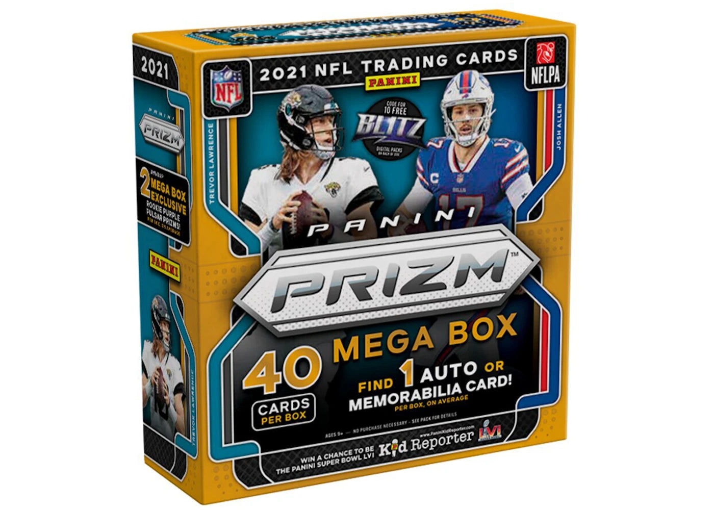 2021 Panini Prizm Football Fanatics Mega Box (Purple Pulsars)
