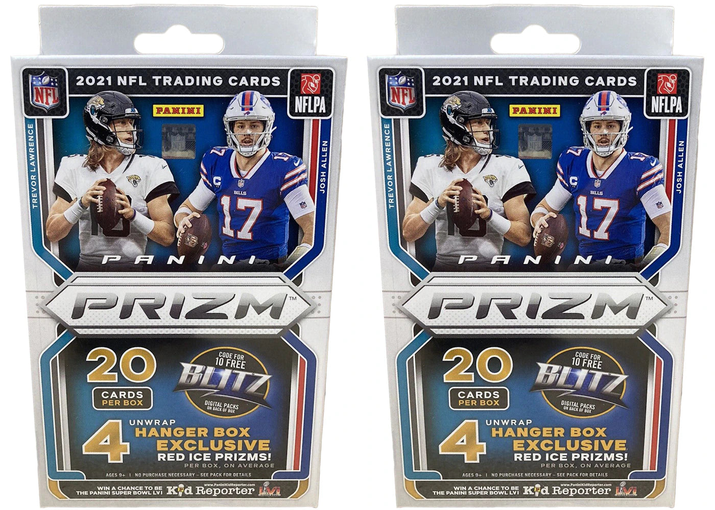 2021 Panini Prizm Football Hanger Box (Red Ice Prizms) 2x Lot