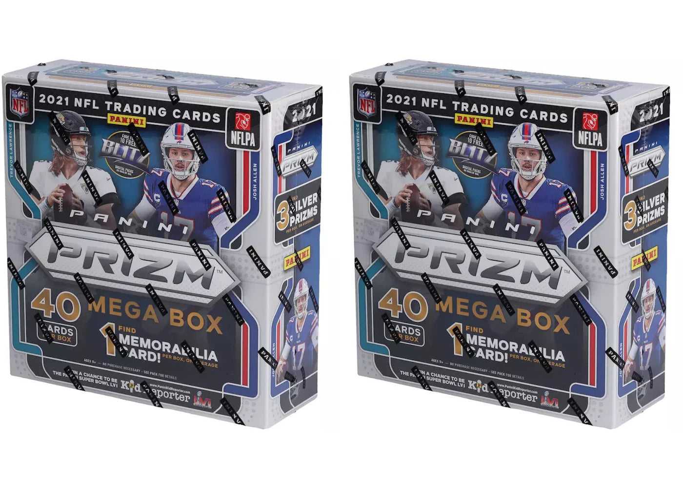 2021 Panini Prizm Football Mega Box (Green Pulsars) 2x Lot