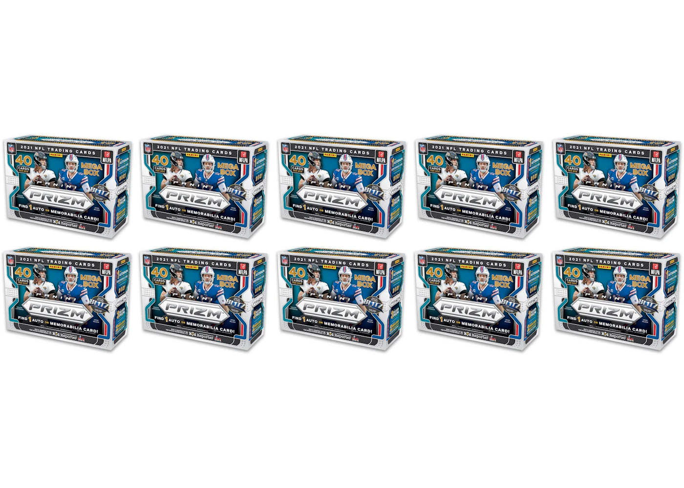 2021 Panini Prizm Football Mega Box (Pink Prizms) 10x Lot