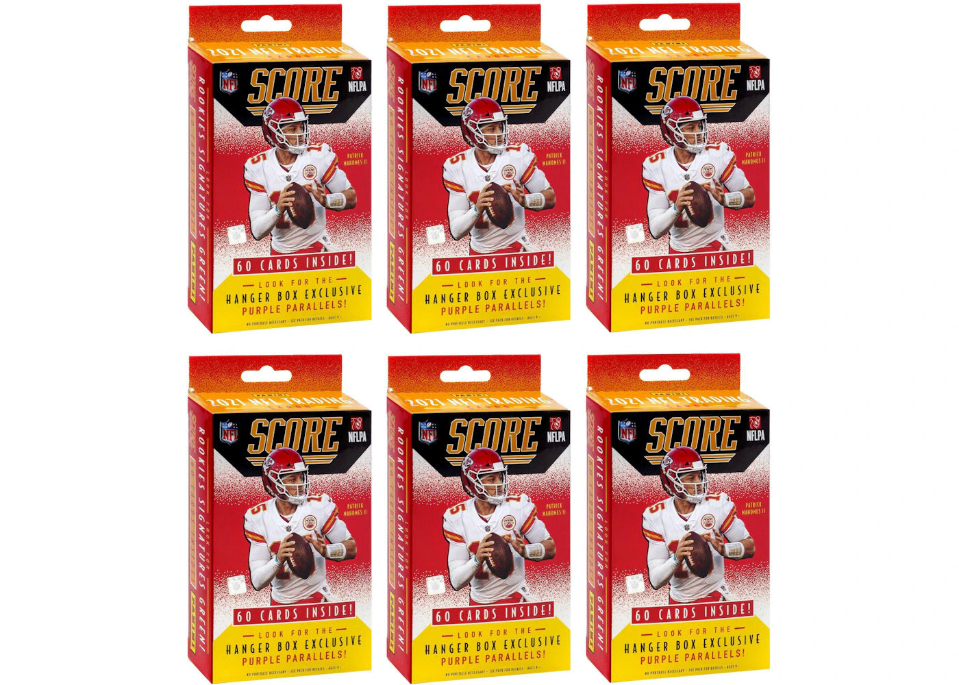 2021 Panini Score Football Hanger Box 6x Lot