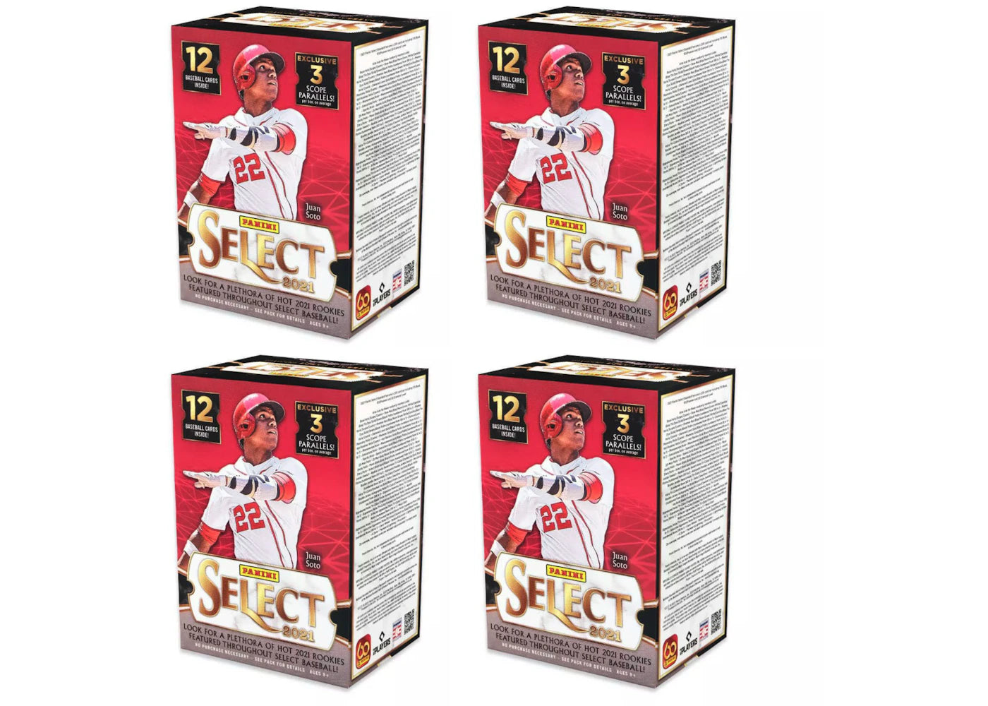 2021 Panini Select Baseball Blaster Box 4x Lot