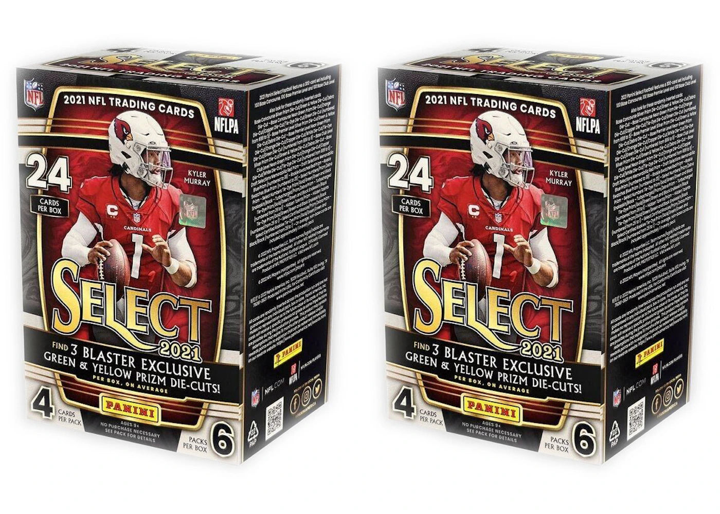 2021 Panini Select Football Blaster Box (Green & Yellow Prizm Die-Cuts) 2x Lot