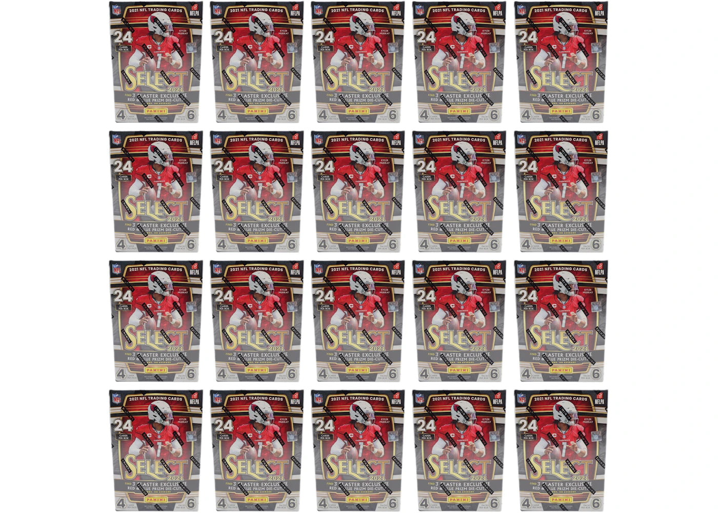 2021 Panini Select Football Blaster Box (Red & Blue Prizm Die-Cuts) 20x Lot