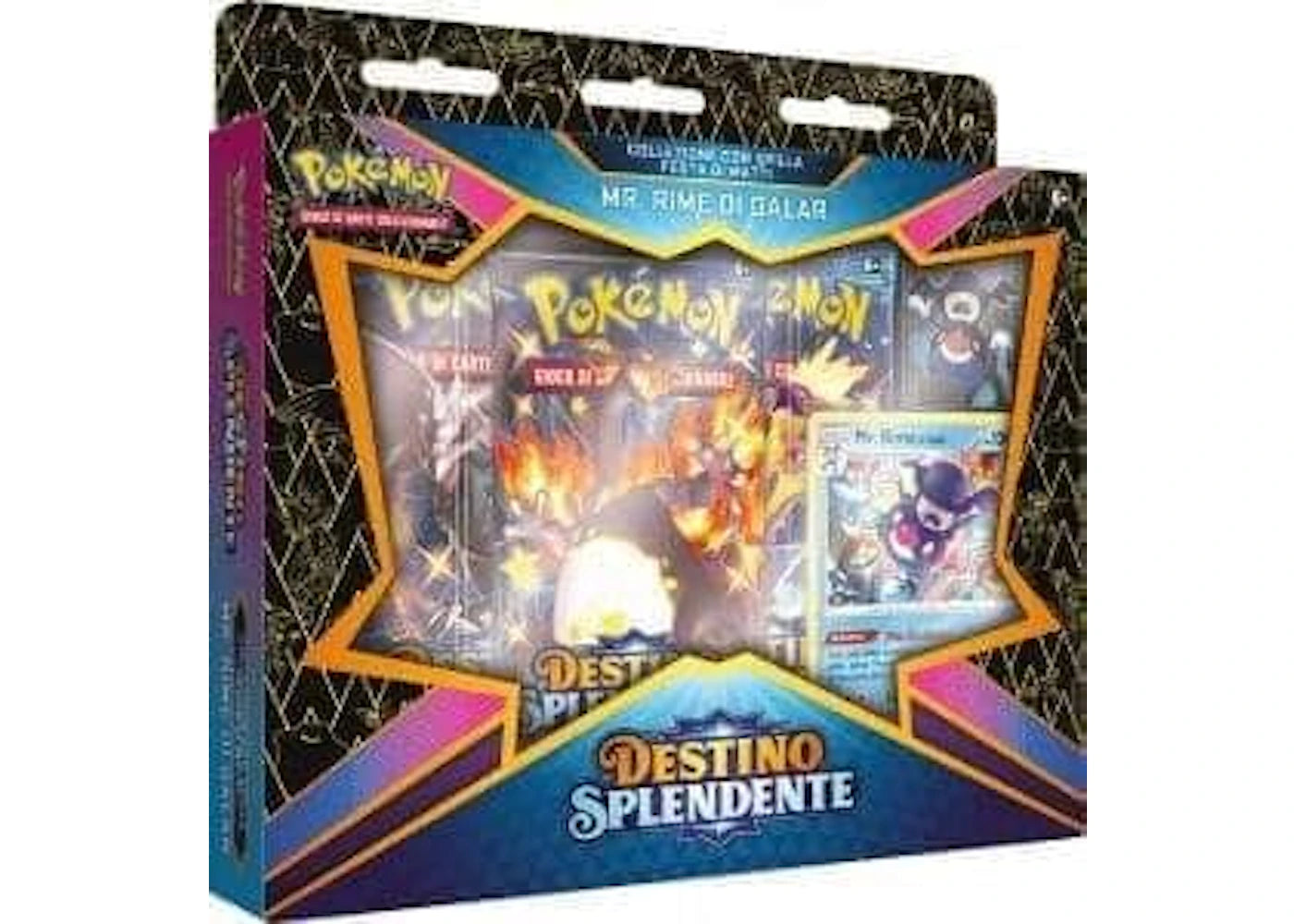 Pokémon GCC Spada e Scudo Destino Splendente Festa Matta Pin Collection Mr. Rime Di Galar (ITA)