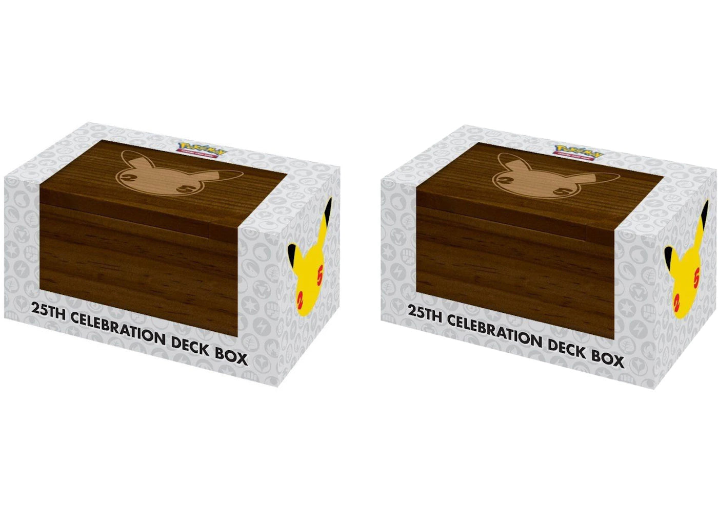 2021 Pokémon Sword & Shield 25th Celebration Wooden Deck Box 2x Lot