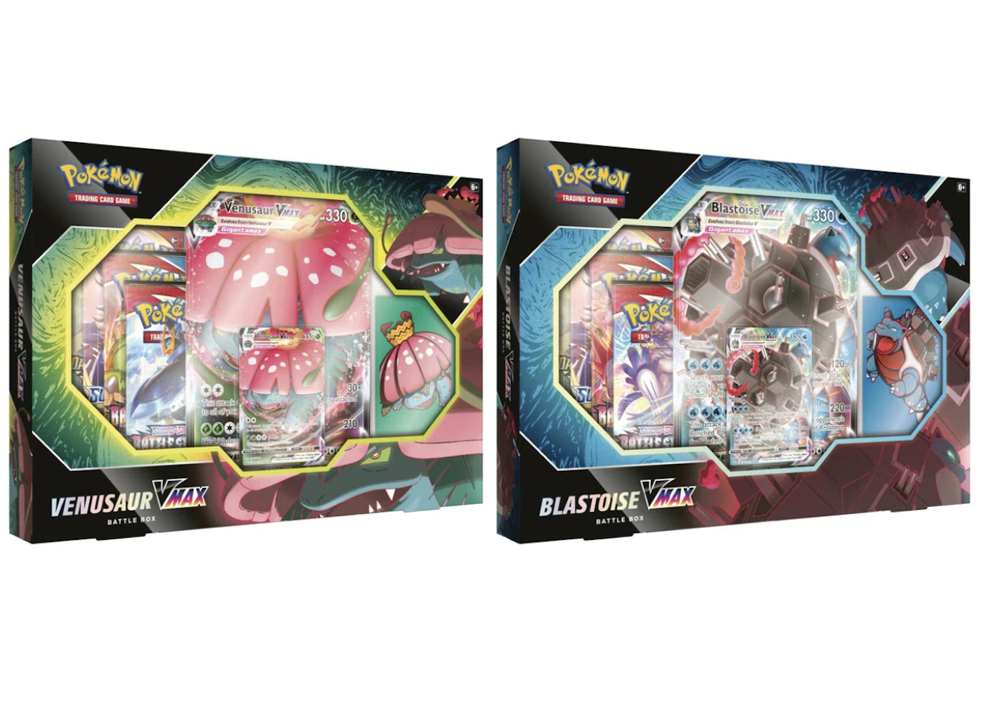 Pokémon TCG Blastoise VMAX/ Venusaur VMAX Battle Box Bundle
