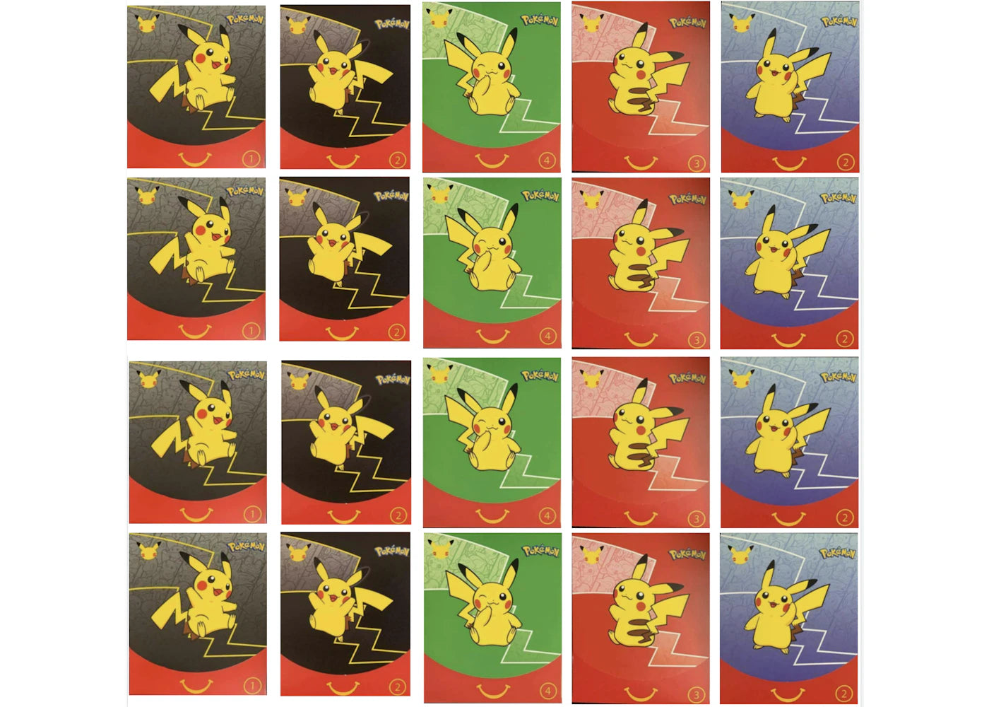 2021 Pokémon TCG McDonald's Happy Meal 25th Anniversary 20x Envelope Lot (Assorted) (English)