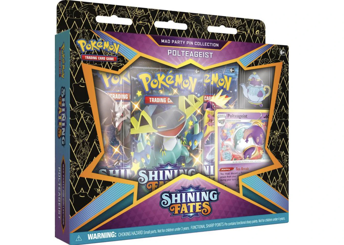 Pokémon TCG Sword & Shield Shining Fates Mad Party Pin Collection Polteageist