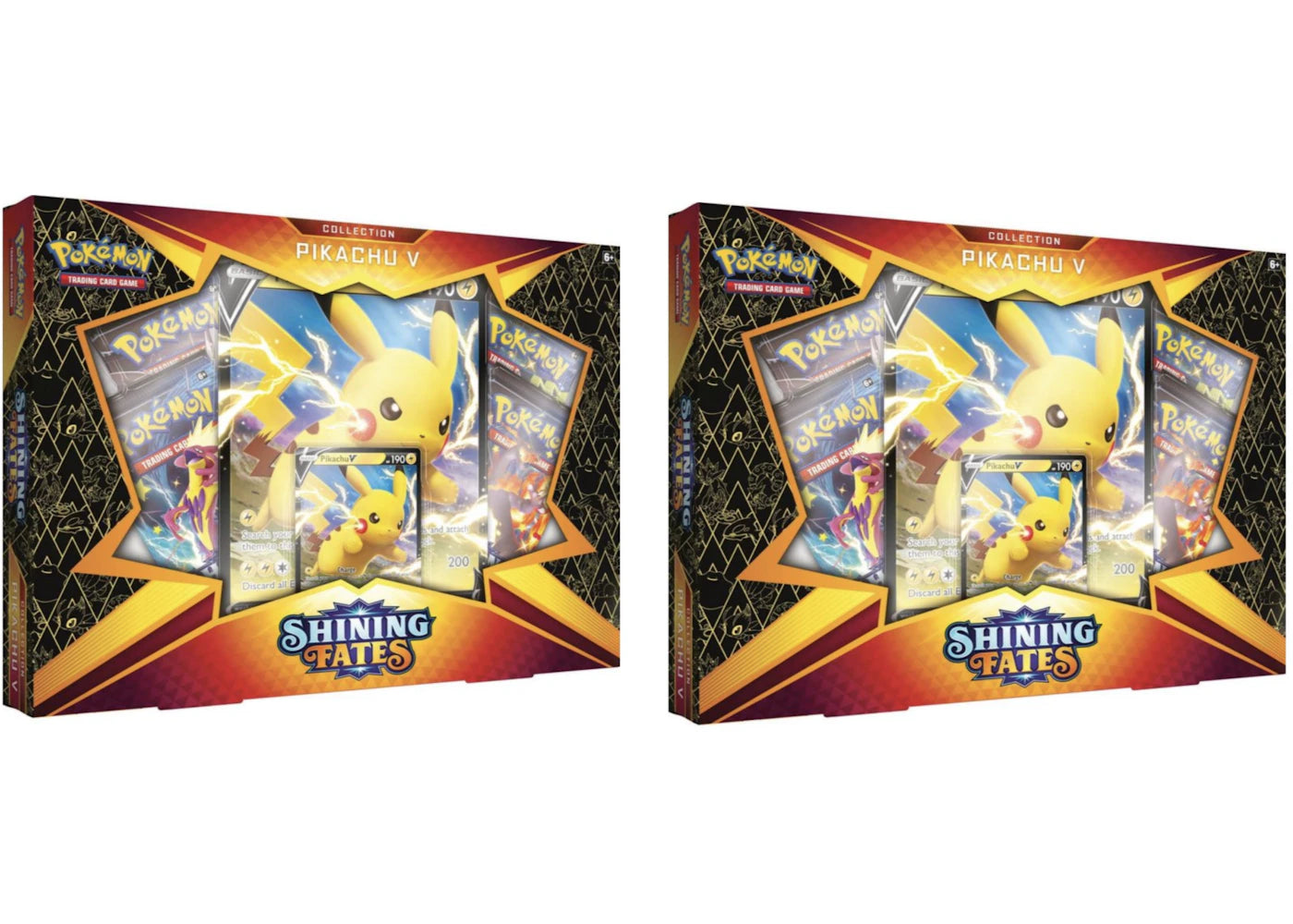 Pokémon TCG Shining Fates Pikachu V Collection Box 2x Lot