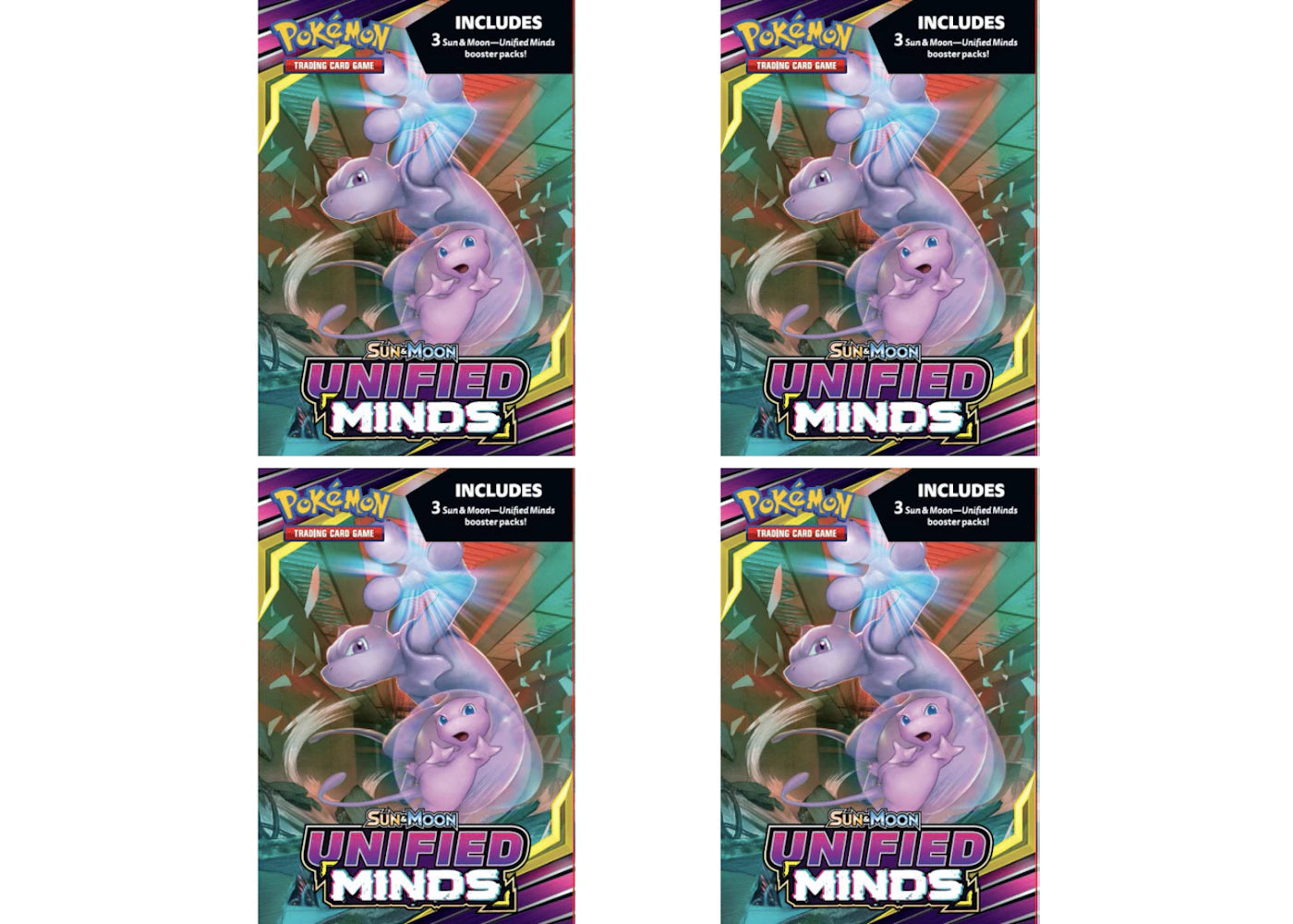 Pokémon TCG Sun & Moon Unified Minds Hanger Box 4X Lot