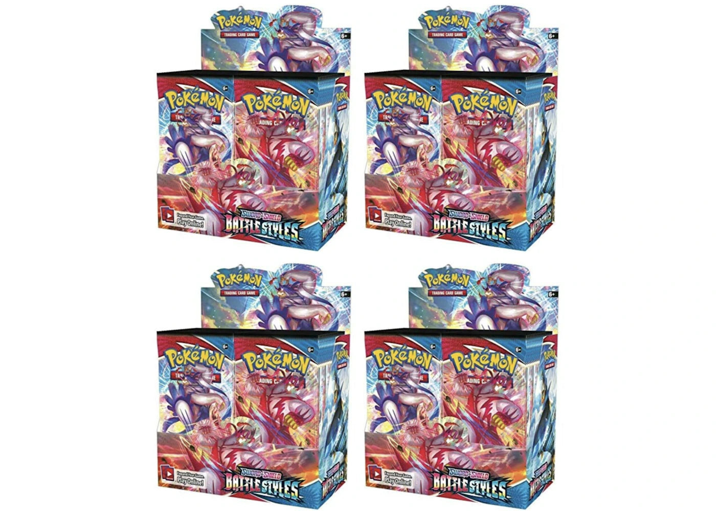Pokémon TCG Sword & Shield Battle Styles Booster Box 4x Lot