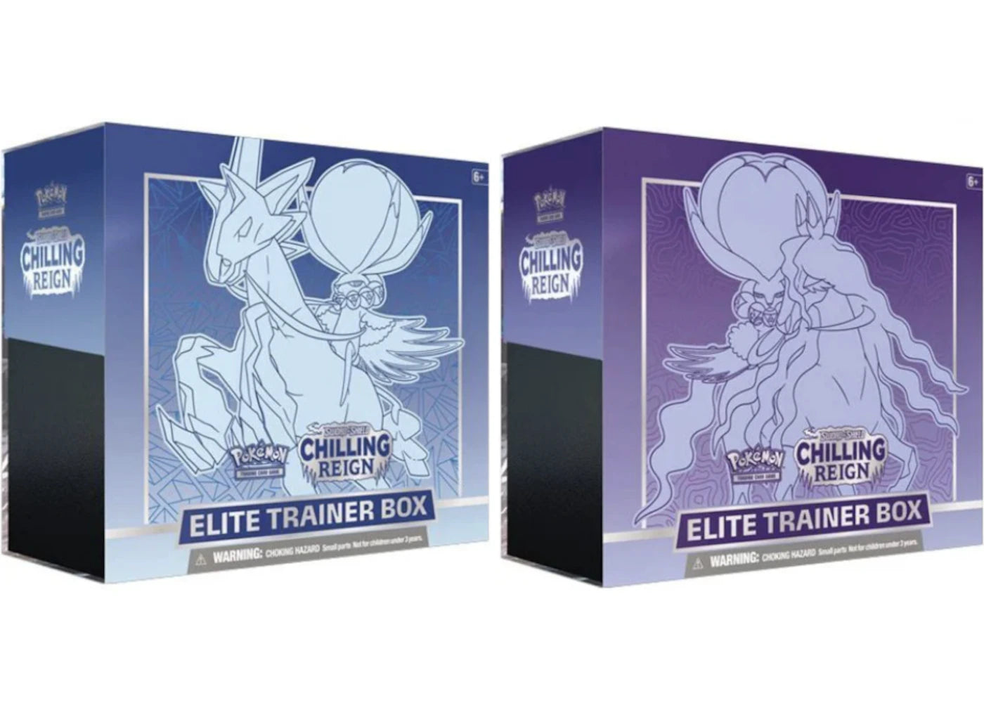 Pokémon TCG Sword & Shield Chilling Reign Elite Trainer Box Ice Rider Calyrex/Shadow Rider Calyrex 2x Bundle