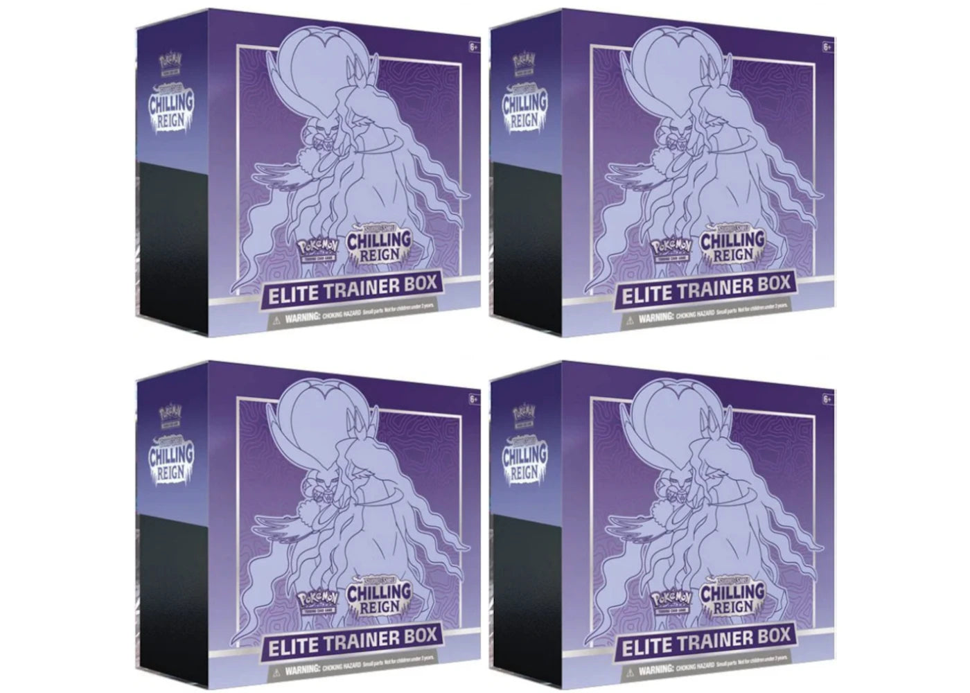 Pokémon TCG Sword & Shield Chilling Reign Elite Trainer Box (Shadow Rider Calyrex) 4x Lot