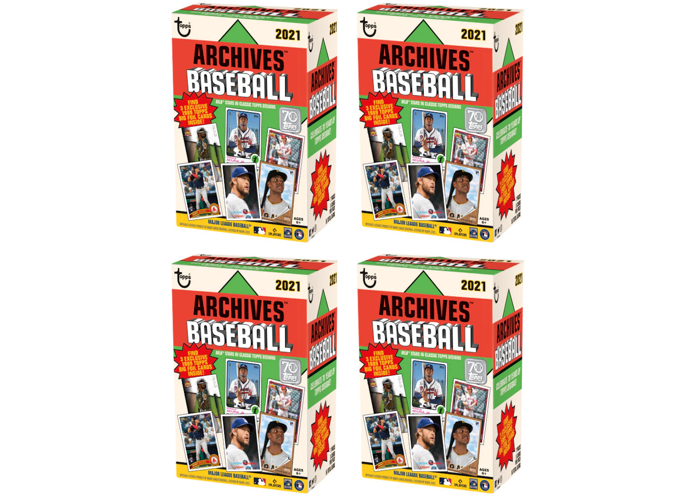 2021 Topps Archives Baseball Blaster Box 4x Lot