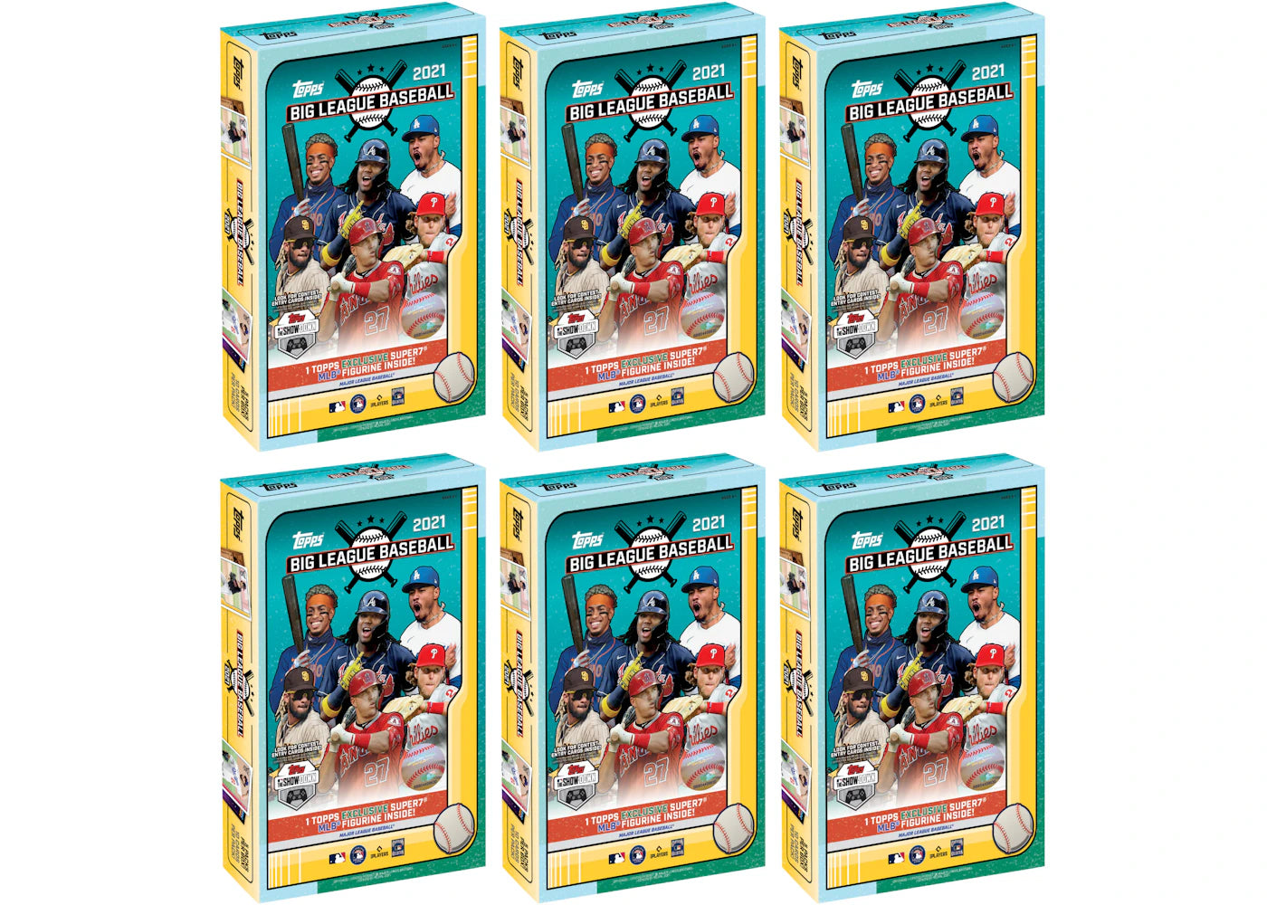 2021 Topps Big League Baseball Collector Box 6x Lot