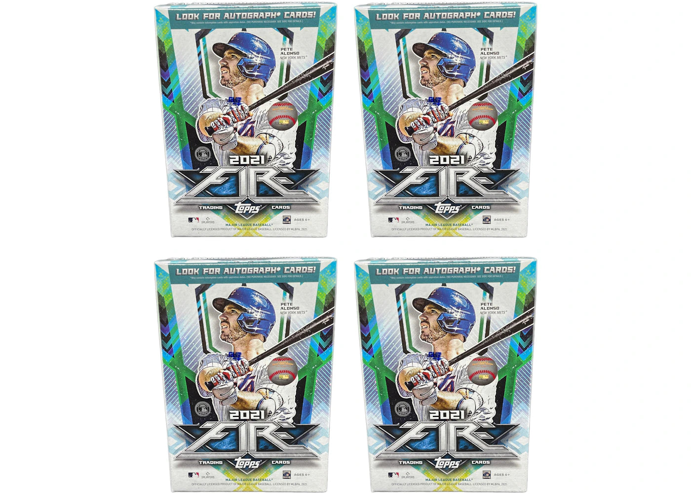 2021 Topps Fire Baseball Blaster Box 4x Lot