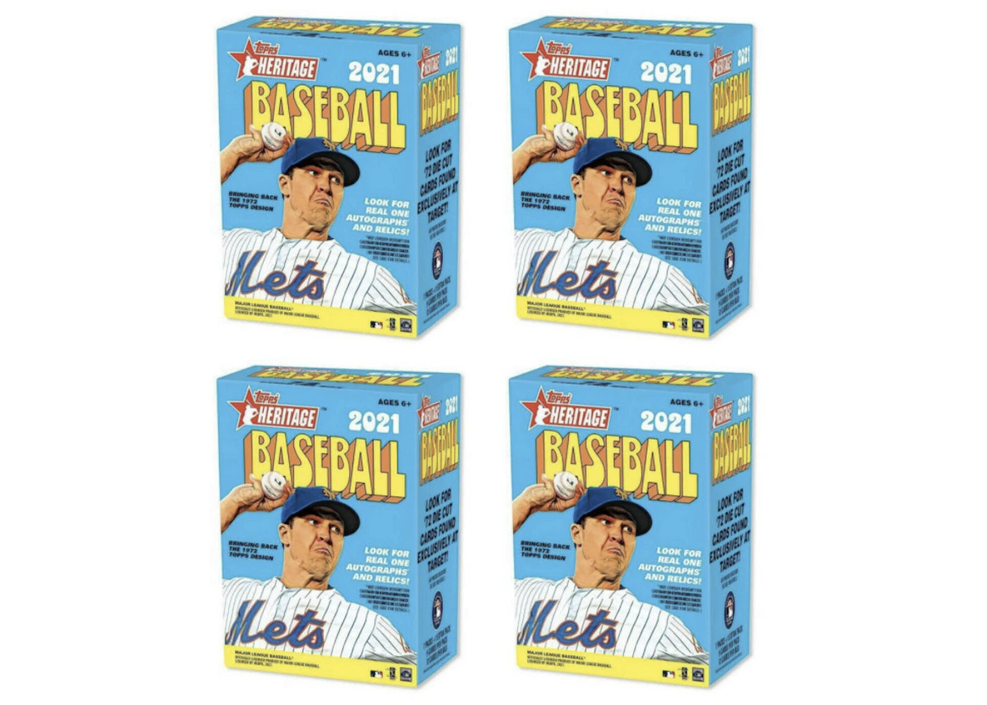 2021 Topps Heritage Baseball Blaster Box 4x Lot