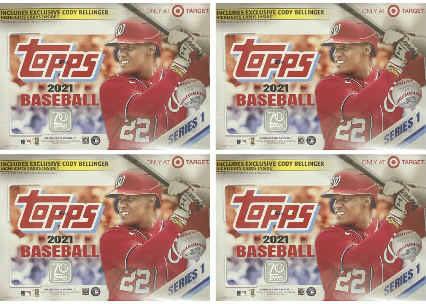 2021 Topps Series One Target Mega Box 16 Packs 4x Lot