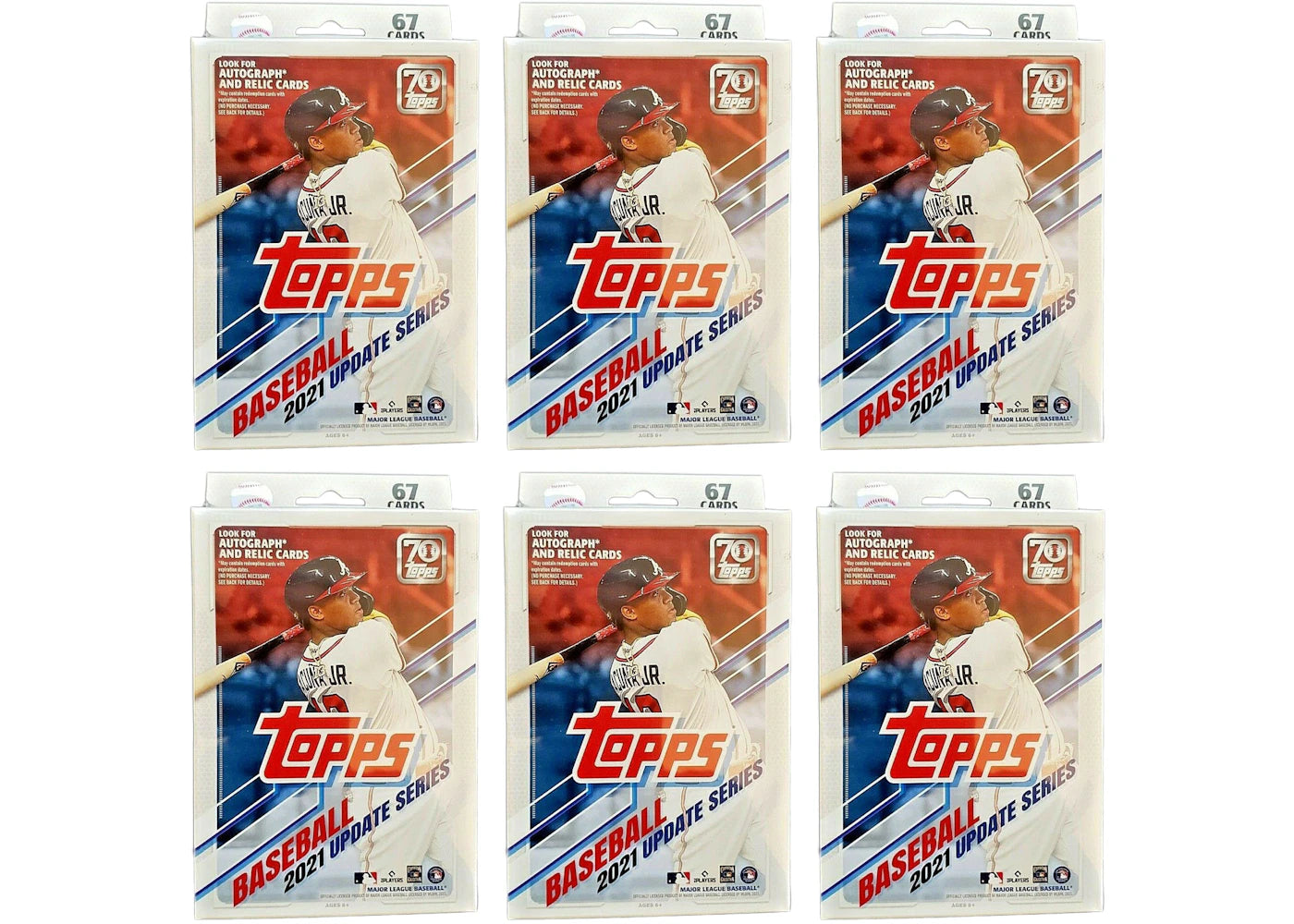 2021 Topps Update Series Baseball Hanger Box 6x Lot