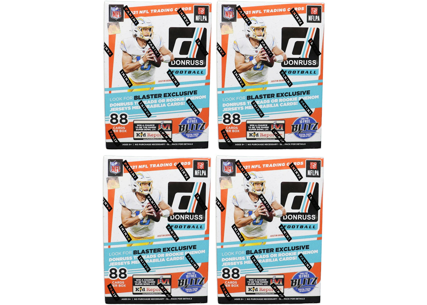 2021 Panini Donruss Football Blaster Box (Holo Parallel) 4x Lot
