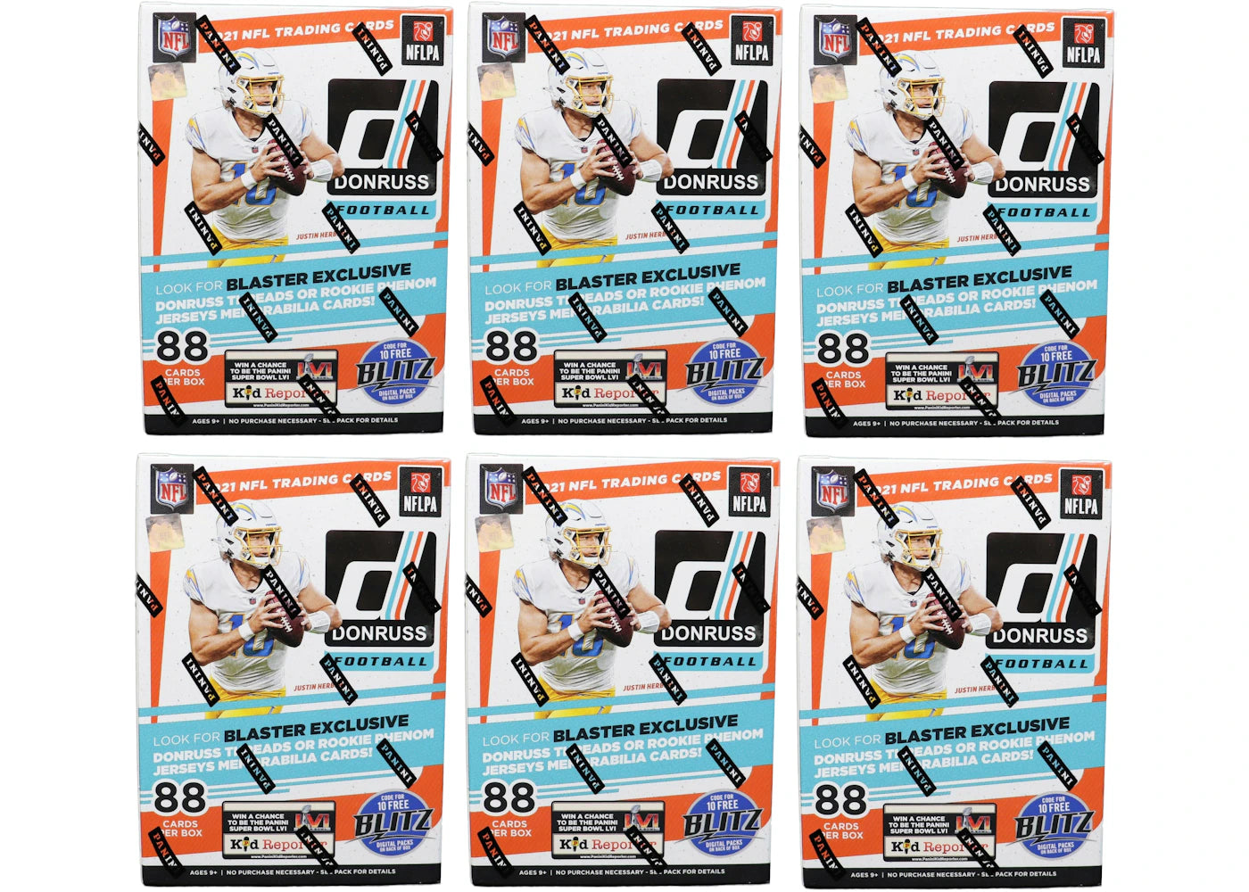 2021 Panini Donruss Football Blaster Box (Holo Parallel) 6x Lot