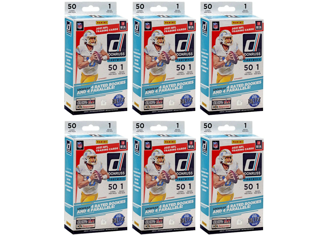 2021 Panini Donruss Football Hanger Box 6x Lot