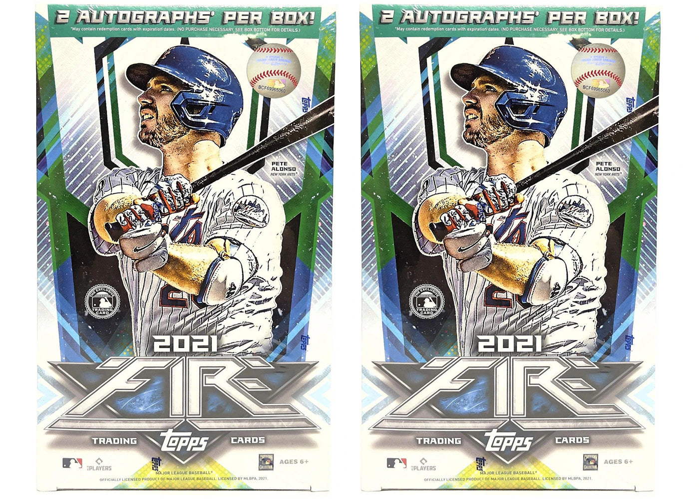 2021 Topps Fire Baseball Hobby Box 2x Lot