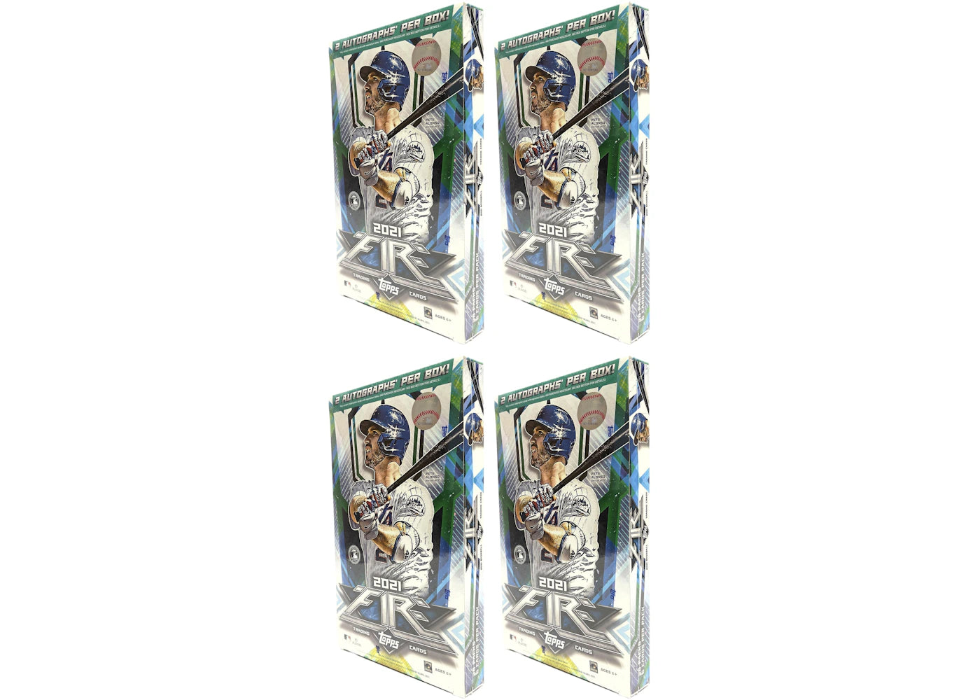 2021 Topps Fire Baseball Hobby Box 4x Lot
