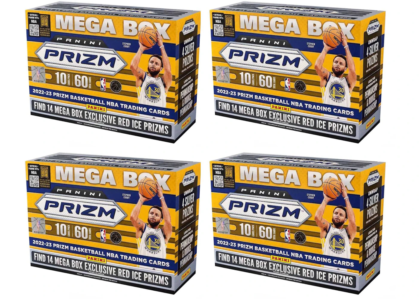 2022-23 Panini Prizm Basketball Mega Box (Red Ice Prizms) 4x Lot