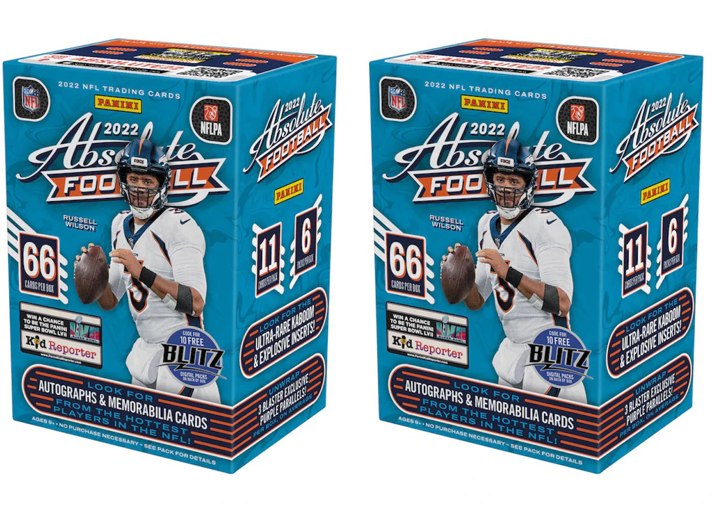 2022 Panini Absolute Football Fanatics Exclusive Blaster Box (Purple Parallels) 2x Lot