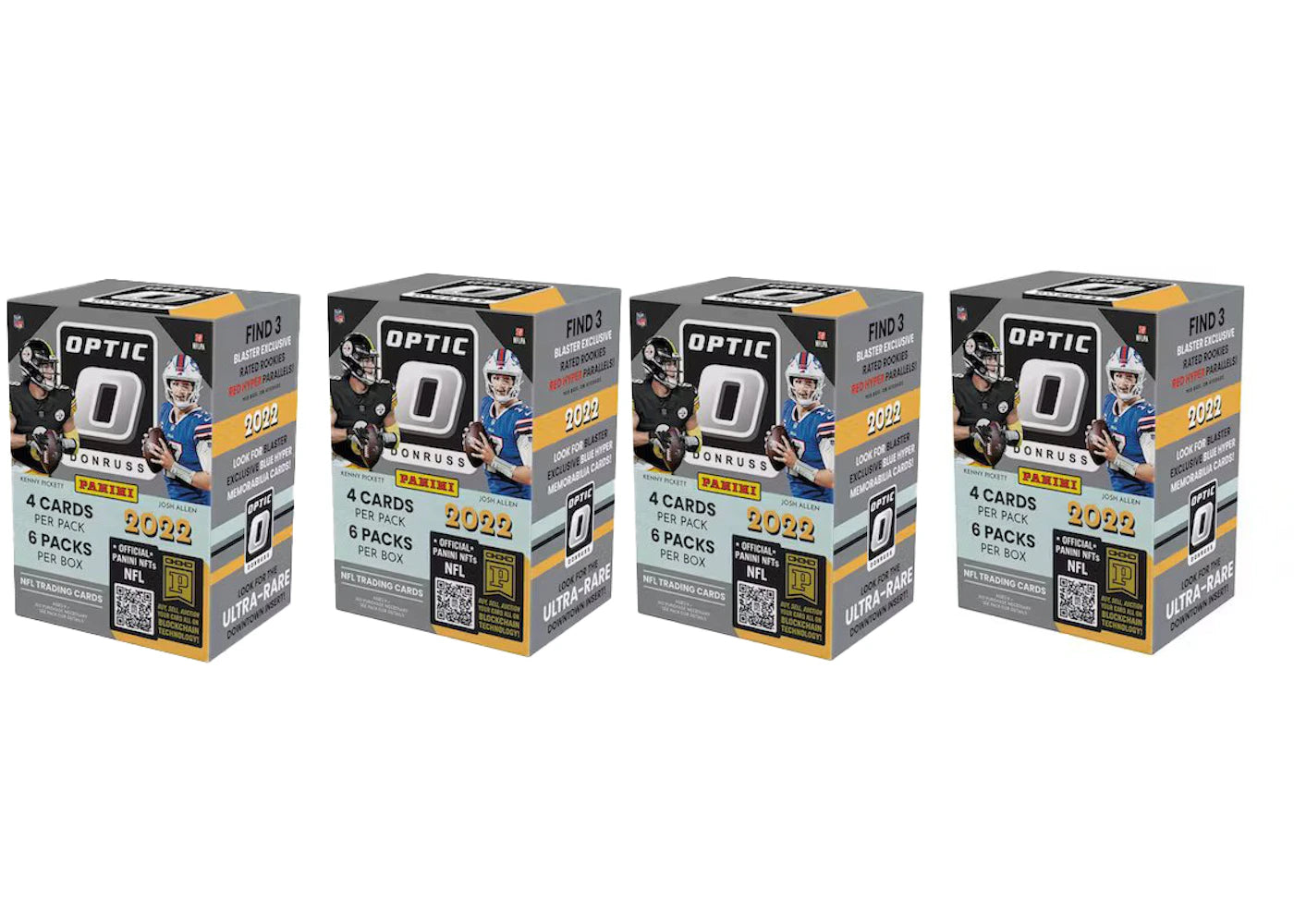 2022 Panini Donruss Optic Football Fanatics Exclusive 6-Pack Blaster Box (Red Hyper Paralells) 4x Lot