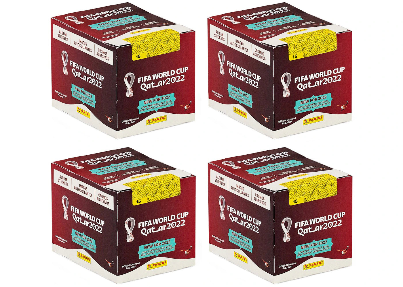 2022 Panini Fifa World Cup Qatar Soccer Sticker Collection Box 4x Lot