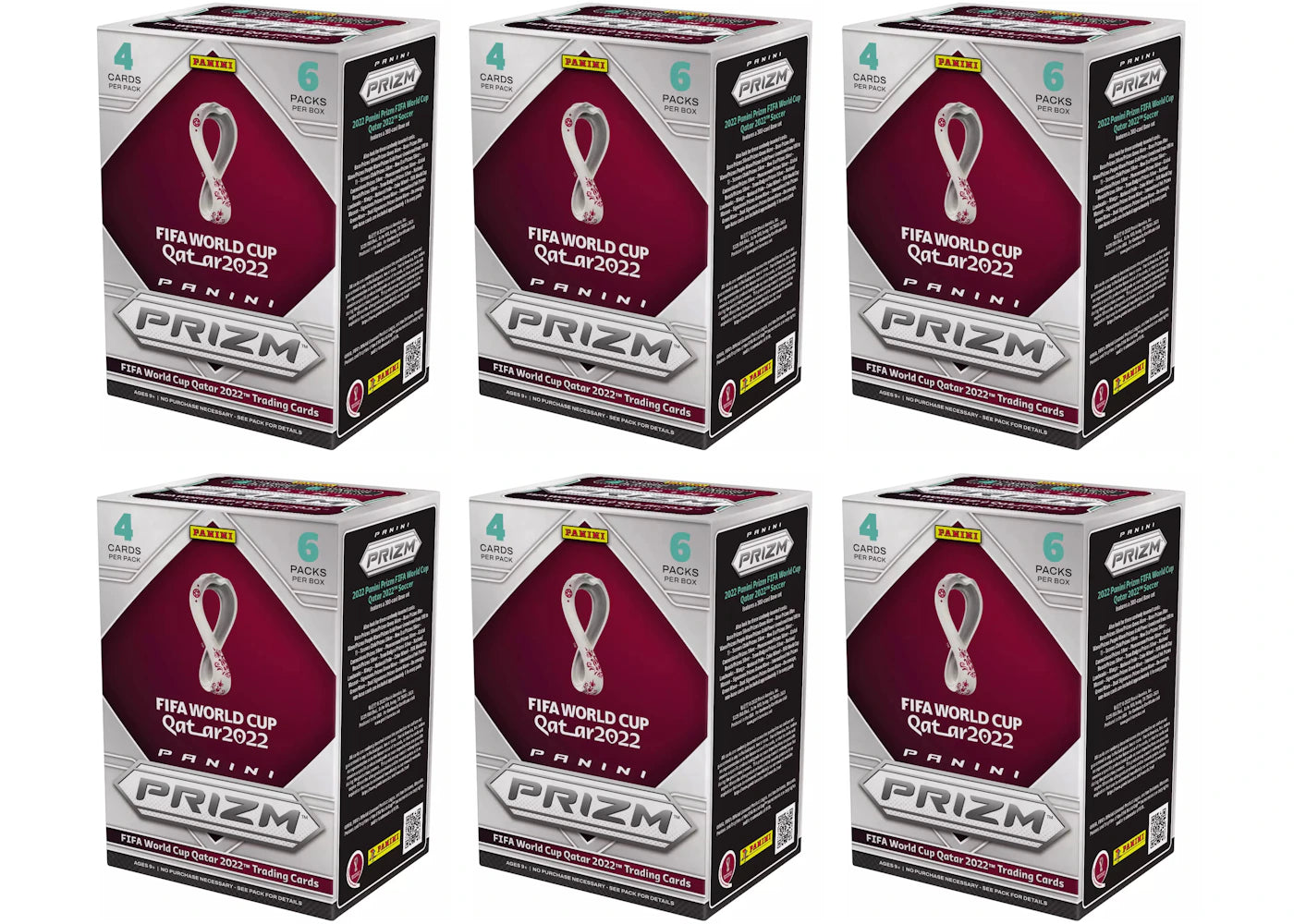 2022 Panini Prizm FIFA World Cup Qatar Soccer Blaster Box 6x Lot