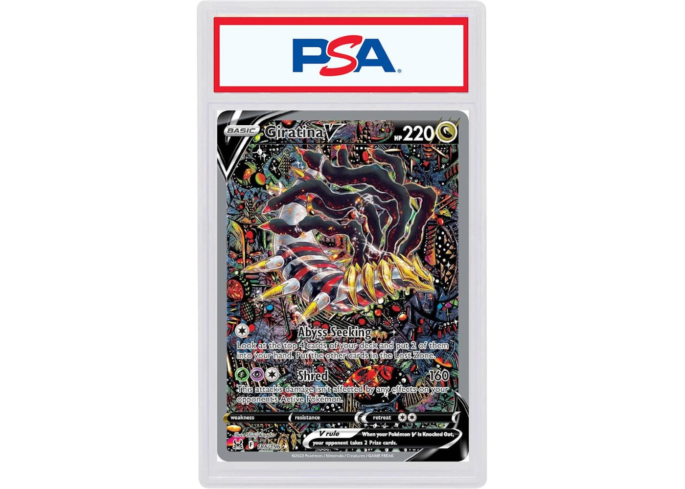 2022 Pokémon Sword & Shield Lost Origin 186 Full Art/Giratina V (PSA or BGS Graded)