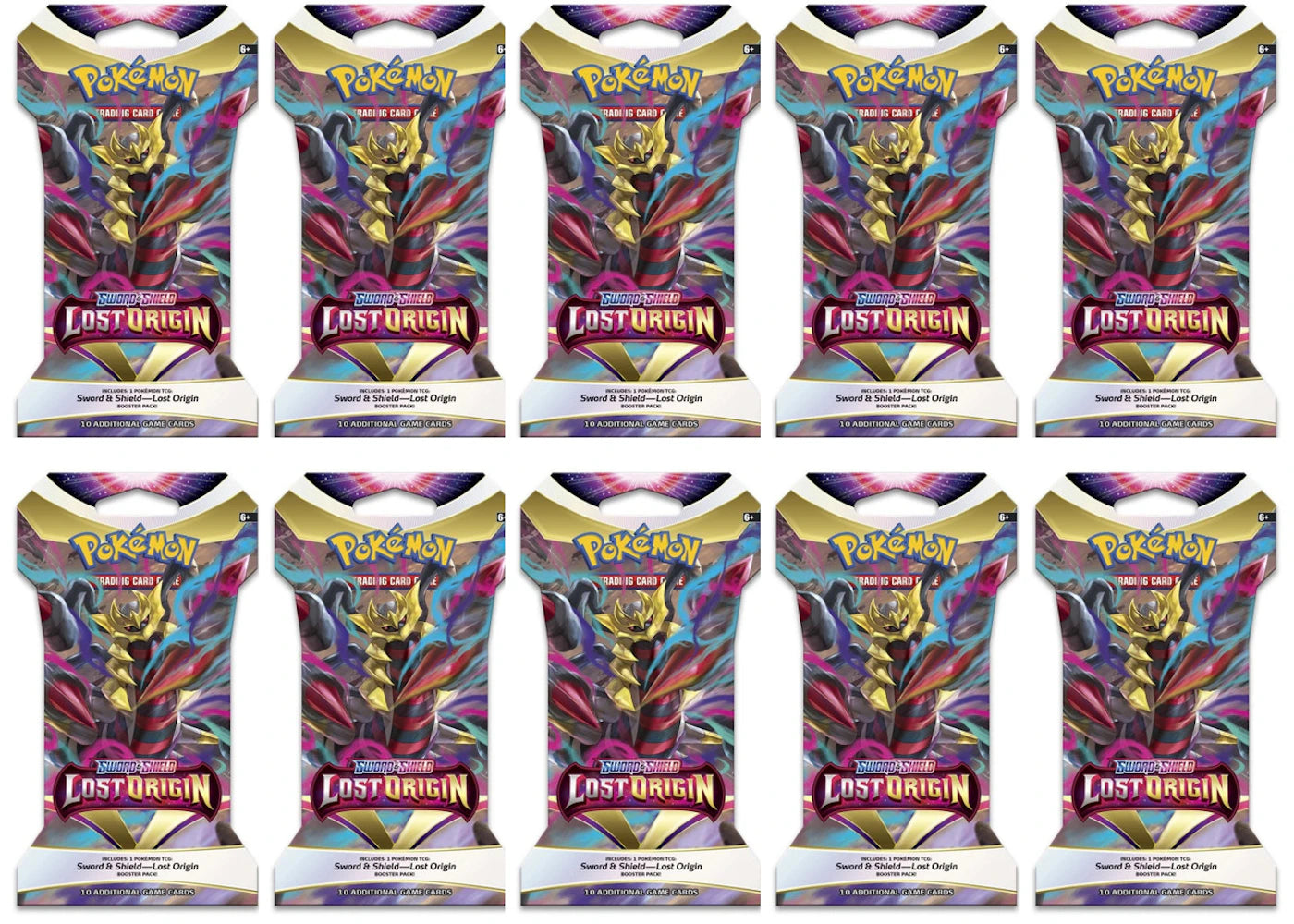 2022 Pokémon Sword & Shield Lost Origin Blister Pack 10x Lot