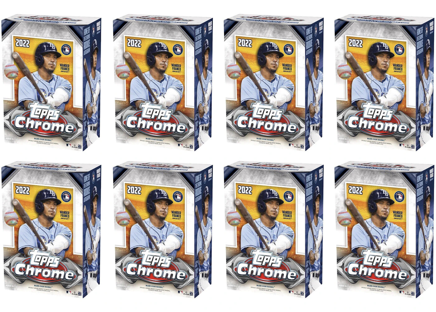 2022 Topps Chrome Baseball Blaster Box 8x Lot