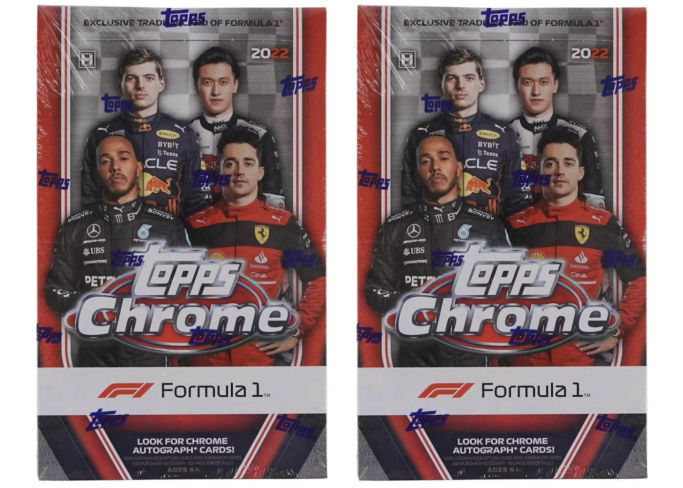 2022 Topps Chrome Formula 1 Racing Hobby Box (18 Packs) 2x Lot